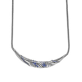 John Hardy Lahar Sterling Silver and Blue Sapphire Necklace