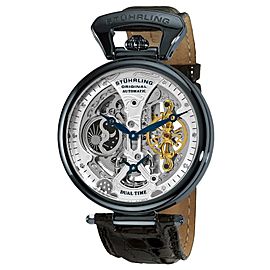 Stuhrling Emperor's Grand DT 127A2.33X52 Stainless Steel & Leather 46mm Watch