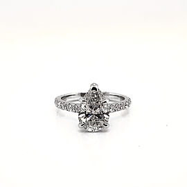 3 Carat Pear Shaped Lab Grown Diamond Engagement Ring IGI Certified