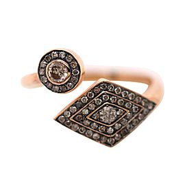 18k Rose Gold and Brown Diamond Ring