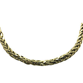 10k Solid Yellow Gold Spiga Wheat Link Chain Necklace