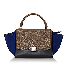 Celine Small Trapeze Tricolor Leather Satchel