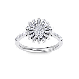 GLAM ® Sunflower Ring in 14K Gold With 0.43ct White Diamonds