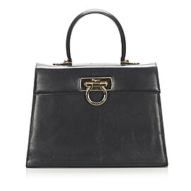 Ferragamo Gancini Leather Satchel