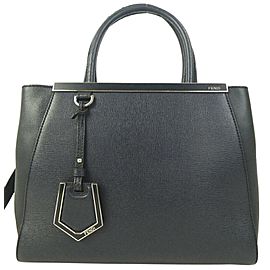 Fendi 2jours 2way Tote Dujour 872477 Navy Leather Satchel