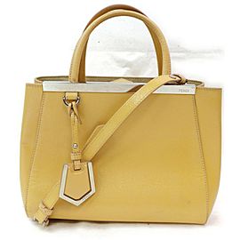 Fendi 2jours 2way Tote Vanilla Mustard Dujours with Strap 872646 Beige Leather Shoulder Bag