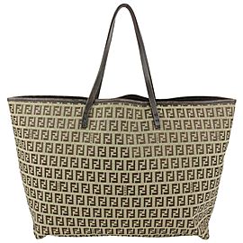 Fendi Brown Monogram FF Zucca Roll Tote Bag 1020f49