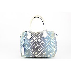 Fendi FF Logo Blue Gradient Boston Bag 1ff1230