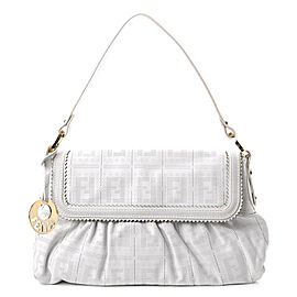 Fendi Chef White Perforated Leather Charm Satchel 2390768