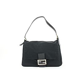 Fendi Black Mama Forever Shoulder Baguette Flap Bag 47ff125