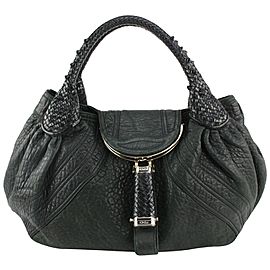 Fendi Black Leather Spy Bag Hobo 1130f21