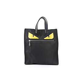 Fendi Bag Limited Monster Eyes 9fe0108 Black Nylon Tote