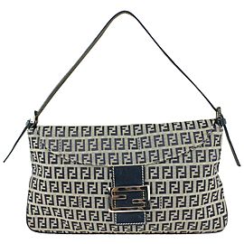 Fendi Navy Monogram FF Mamma Forever Shoulder Bag1014f1