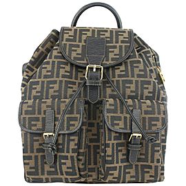 Fendi Tobacco Brown Monogram FF Zucca Backpack 81ff427