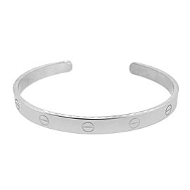 Cartier 18k White Love Bracelet Cuff 7.9"