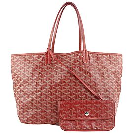 Goyard Red Chevron St Louis PM Tote bag with Pouch 230gy55