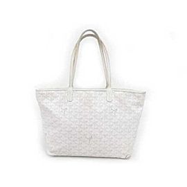 Goyard Chevron White Artois Tote 237768