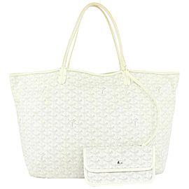 Goyard Large White Chevron St Louis GMTote Bag 1014gy19