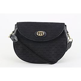 Gucci Black Mini GG Flap Crossbody Rope Bag 123g36