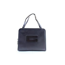 Gucci 1gr0306 Black Matte Patent Leather Satchel