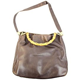 Gucci Hobo 2way Bamboo 26gga1025 Brown Leather Shoulder Bag