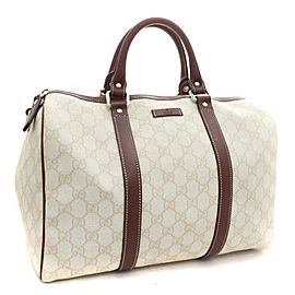 Gucci Bag Boston X Brown Joy 9gk0106 White Gg Supreme Canvas Satchel