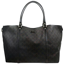 Gucci Dark Brown Supreme GG Monogram Shopper Tote Bag 862934