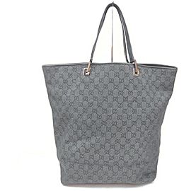 Gucci Large Charcoal Monogram Eclipse Bucket Tote Bag 863166