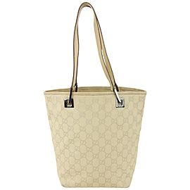 Gucci Beige Monogram GG Eclipse Bucket Tote Bag 826gk86