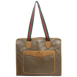 Gucci Micro GG Monogram Web Zip Tote Bag 863077