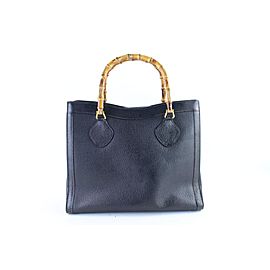 Gucci Bamboo Tote 12gr0131 Black Leather Satchel