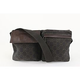 Gucci Dark Brown Monogram GG Belt Bag Waist Pack Bum Pouch 123g32