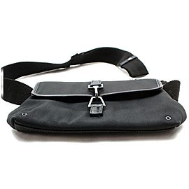 Gucci Belt Fanny Pack Waist Pouch 872357 Black Canvas Shoulder Bag