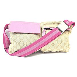 Gucci Pink Monogram GG Belt Bag Fanny Pack Waist Pouch 862989