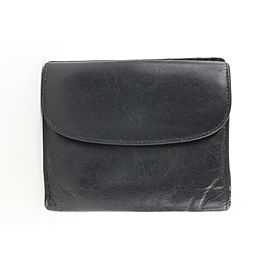 Gucci Black Leather Compact Wallet 145ggs25