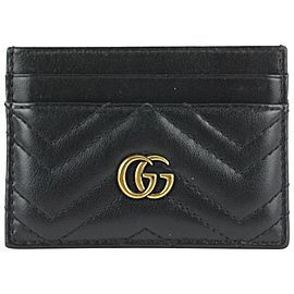 Gucci Black Matelasse GG Card Holder 1gg1106