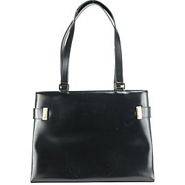 Gucci Black Shopper Tote 9gk1216 Patent Shoulder Bag