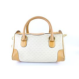 Gucci Boston Bandouliere 2way 3gj0112 White X Brown Leather Satchel