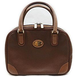 Gucci Brown Leather Boston Bag 862765