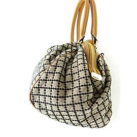 Gucci Boston Sukey Hobo 2way 227082 Brown X Grey Diamante Canvas Shoulder Bag