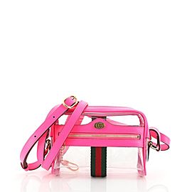 Gucci Pink Translucent Ophidia Camera Bag Crossbody Clear Beach 858317