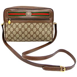 Gucci Camera Monogram Ophidia Medium 232355 Brown Gg Supreme Canvas Cross Body Bag