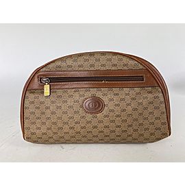 Gucci Cosmetic Case Micro Gg Mini Logo Or Pouch Monogram 17ga530 Brown Coated Canvas Clutch