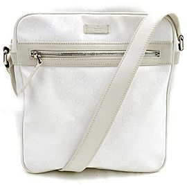 Gucci 872437 White Imprime Gg Canvas Cross Body Bag