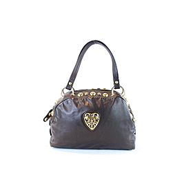 Gucci Dome Babouska Studded 2gj1119 Brown Leather Shoulder Bag