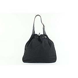 Gucci Hobo Drawstring 20gz1019 Black Nylon Shoulder Bag