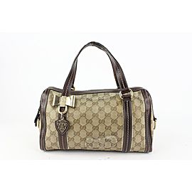 Gucci Brown Gucci GG Crystal Duchessa Boston Bag 927G1