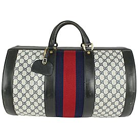 Gucci Navy Supreme Web Barrel Duffle Bag 1020g52