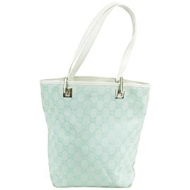 Gucci Blue Monogram GG Eclipse Bucket Tote 1G61