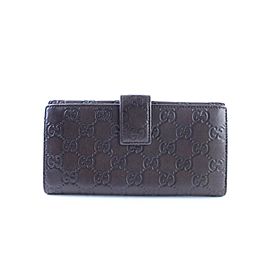 Gucci Flap Wallet 26gr0613 Brown Guccissima Leather Clutch